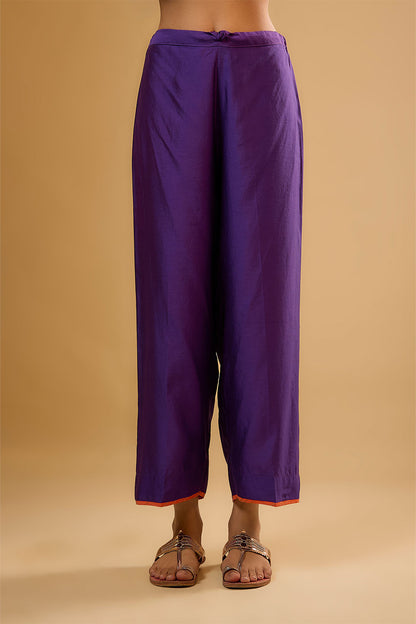 Nazakat Purple Dori Yoke Kurta Set