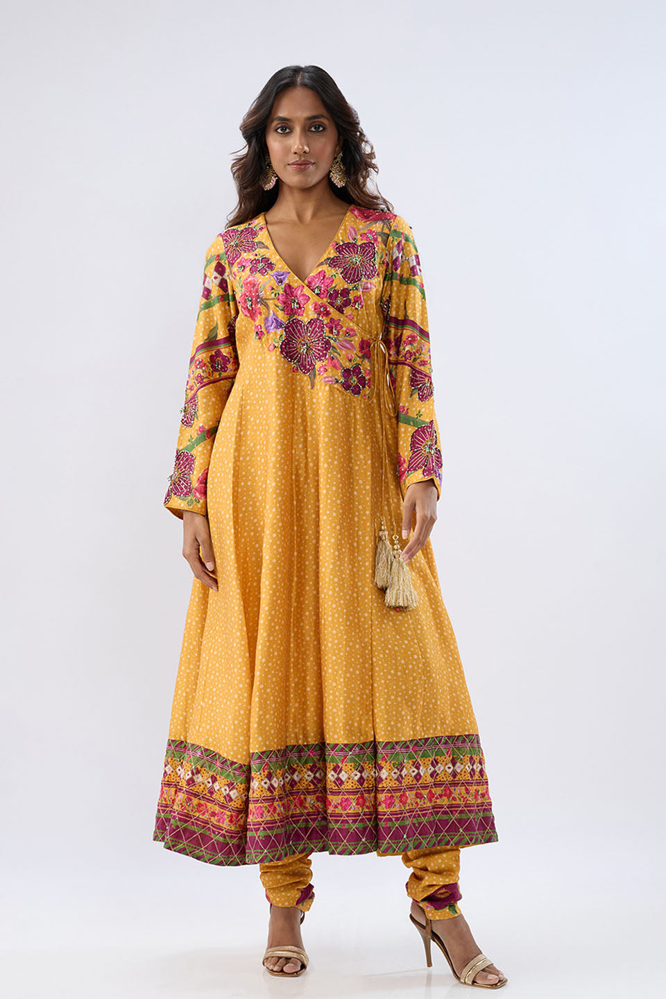 Blossom Yellow Angrakha Set