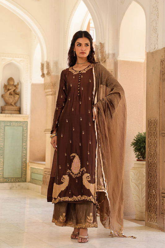 Riwayat Applique Long Kurta Set