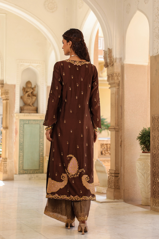Riwayat Applique Long Kurta Set