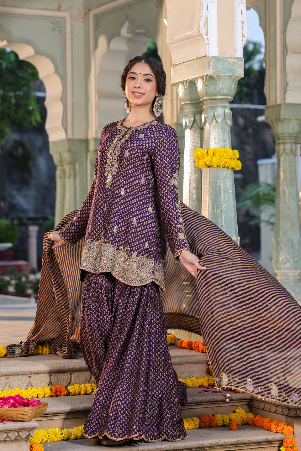 Riwayat Printed Sharara Set