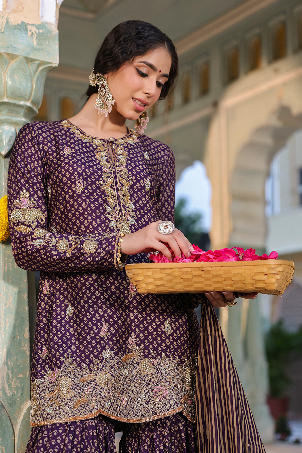 Riwayat Printed Sharara Set