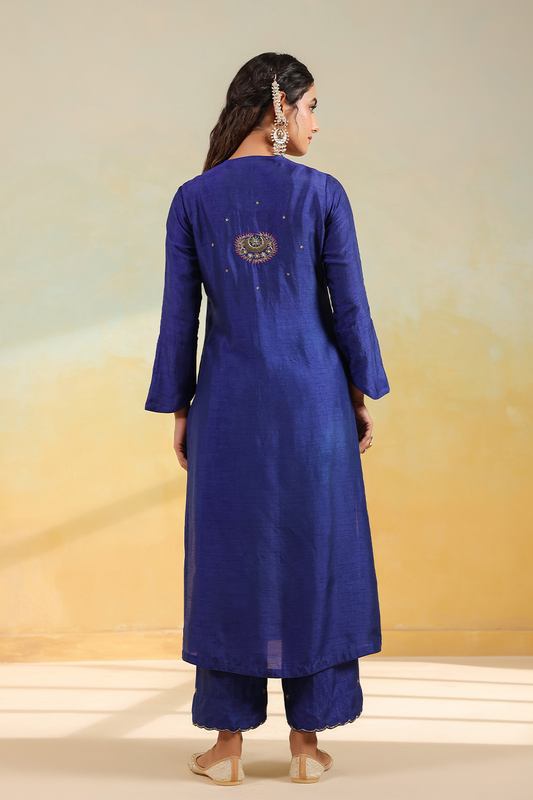 Electric Blue Zardozi Kurta Set
