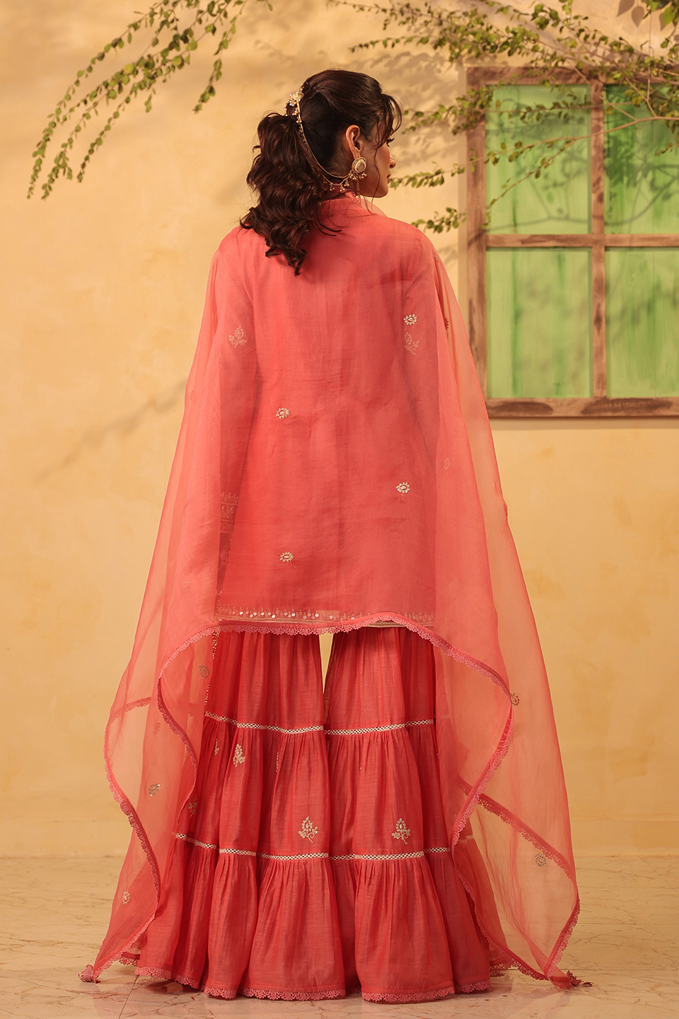 Vaayu Pink Sharara Set