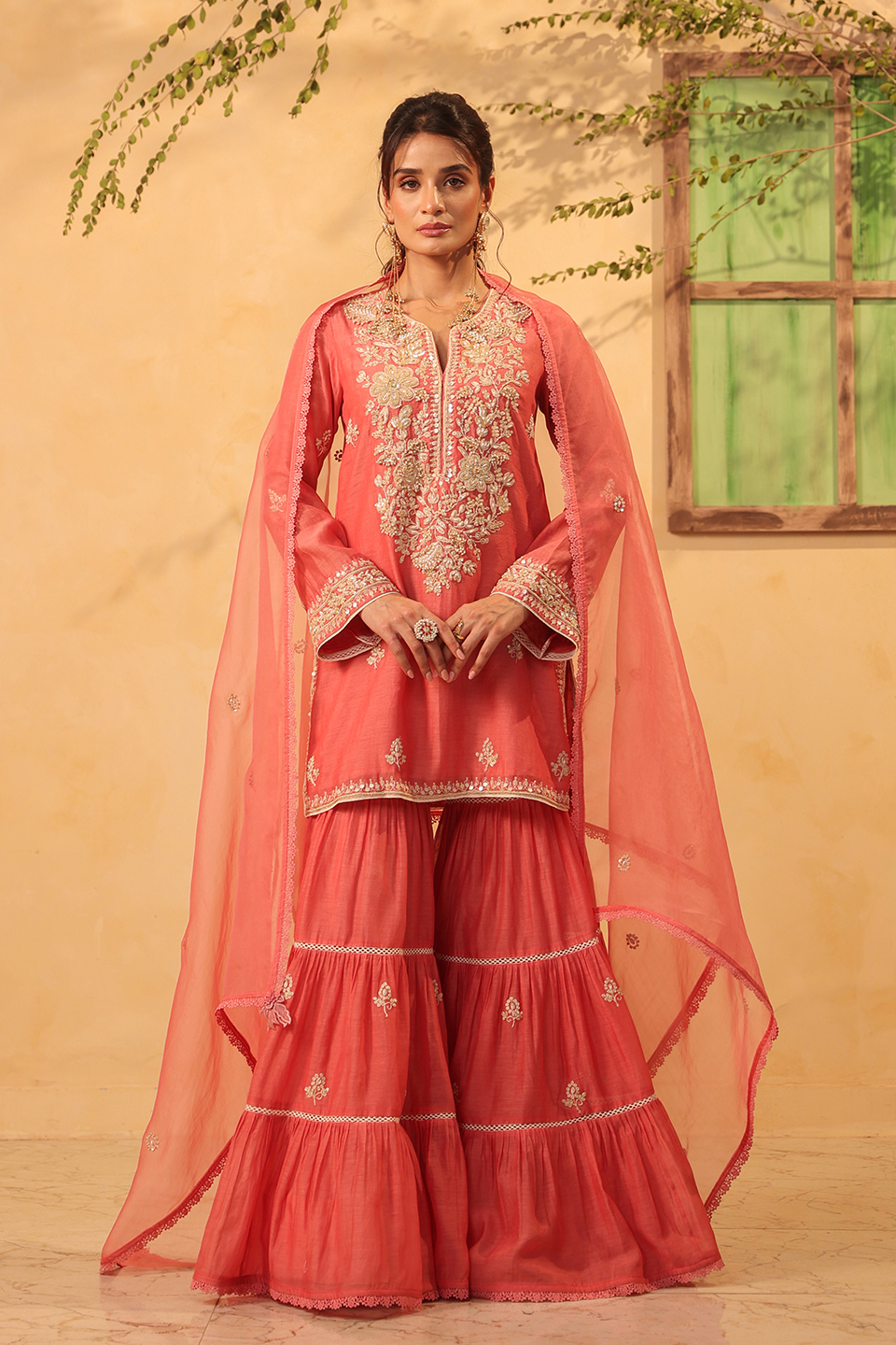Vaayu Pink Sharara Set
