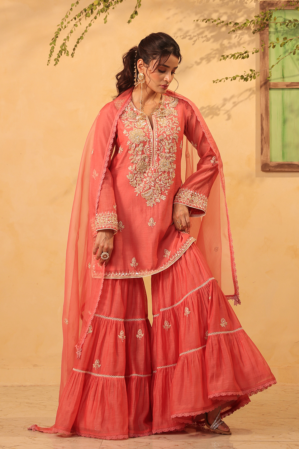 Vaayu Pink Sharara Set
