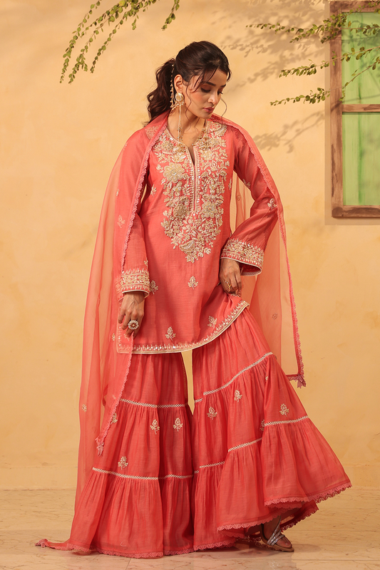 Vaayu Pink Sharara Set