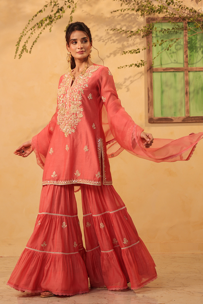 Vaayu Pink Sharara Set