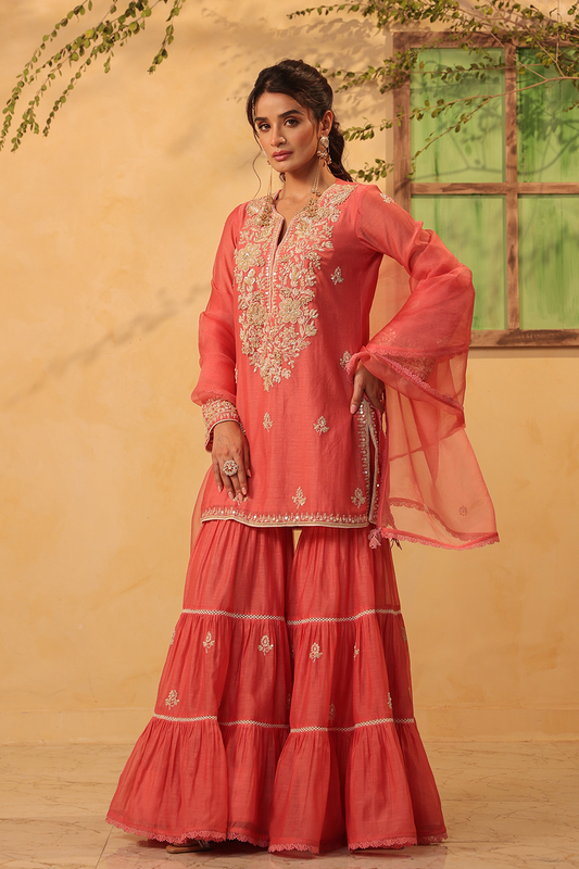 Vaayu Pink Sharara Set