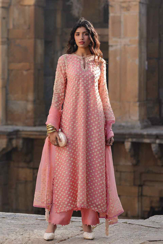 Vaayu Pink Buti Kurta Set
