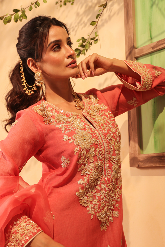 Vaayu Pink Sharara Set