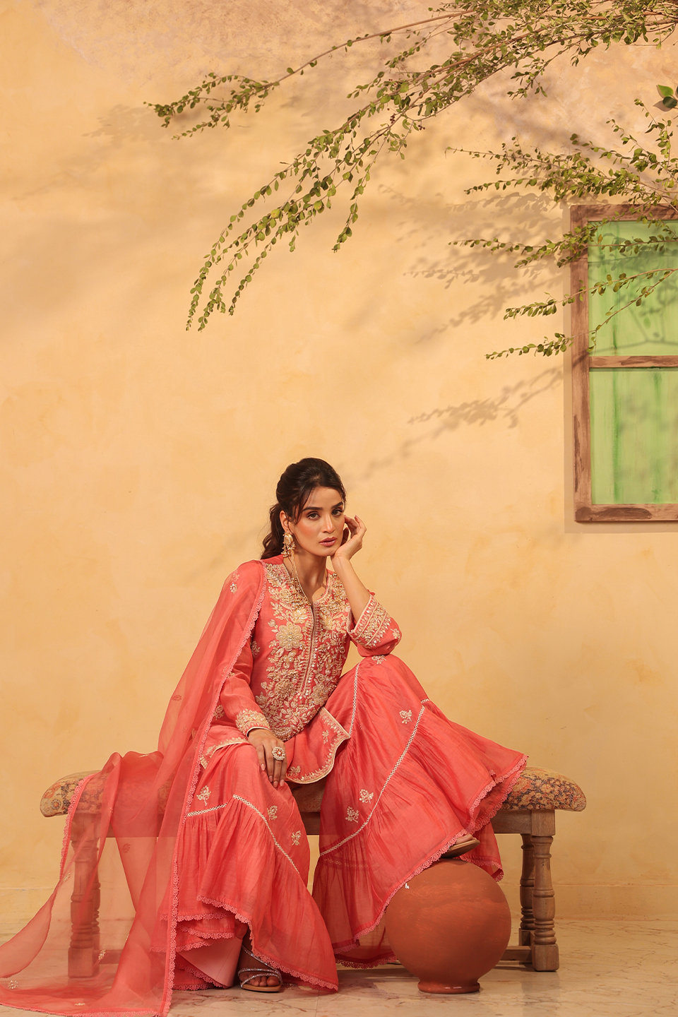 Vaayu Pink Sharara Set