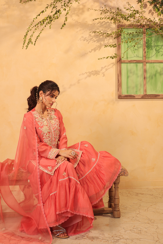 Vaayu Pink Sharara Set