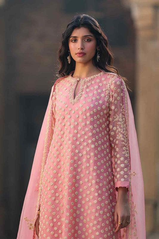 Vaayu Pink Buti Kurta Set