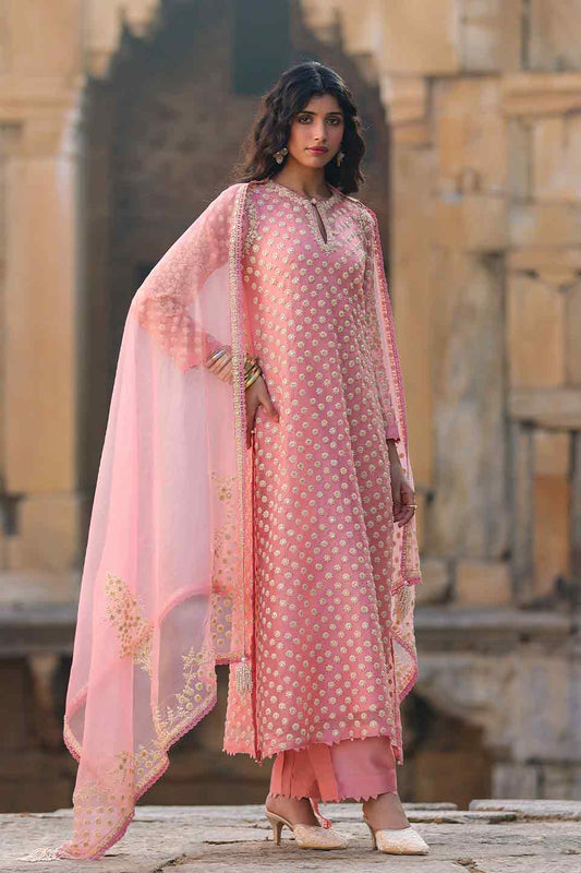Vaayu Pink Buti Kurta Set