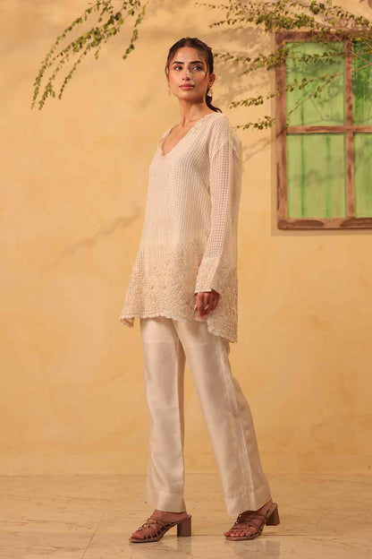 Vaayu Ivory Heavy Applique Co-Ord Set