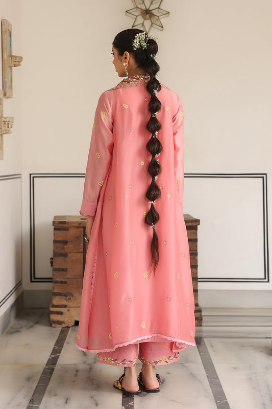 Gulzar Pink Jacket Style Kurta Set