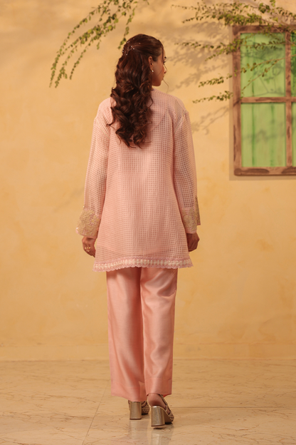 Vaayu Light Pink Applique Co-ord Set Set