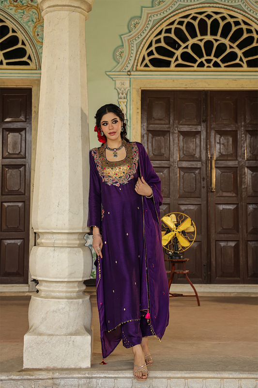 Zardozi Paisley Matka Neck (Pocket)