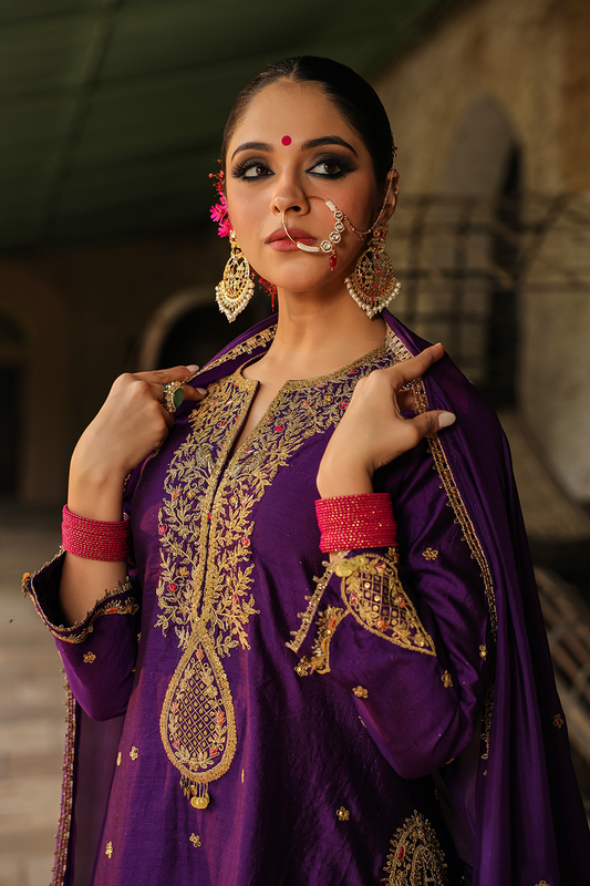 Bird Embroidered Sharara Light