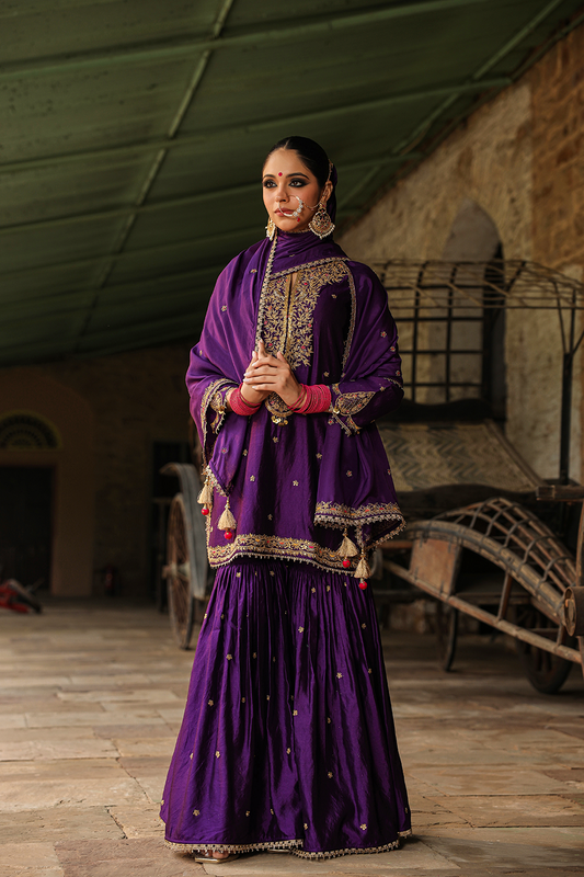 Bird Embroidered Sharara Light