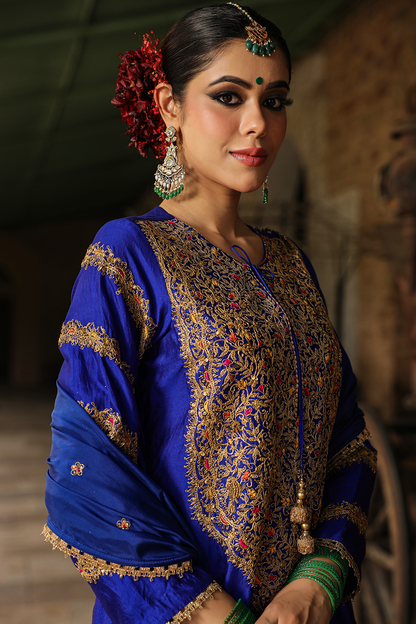 Bird Embroidered Sharara Heavy