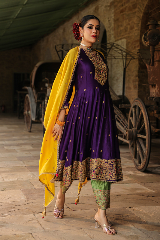 Bird Embroidered Kalidar