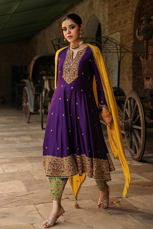 Bird Embroidered Kalidar