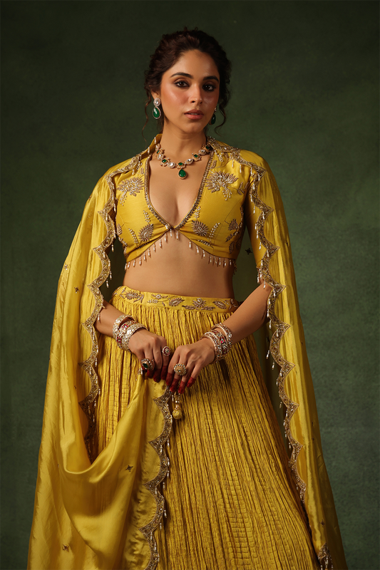 Pakeezah Zardosi Buta Lehenga Sunehra