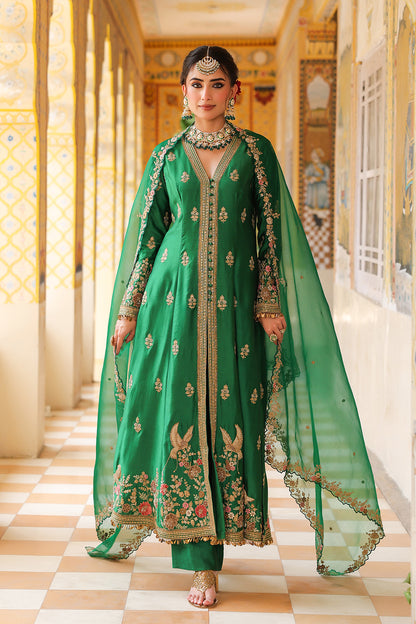 Ahista Green Jacket Anarkali Set