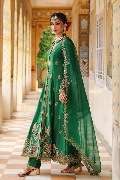 Ahista Green Jacket Anarkali Set