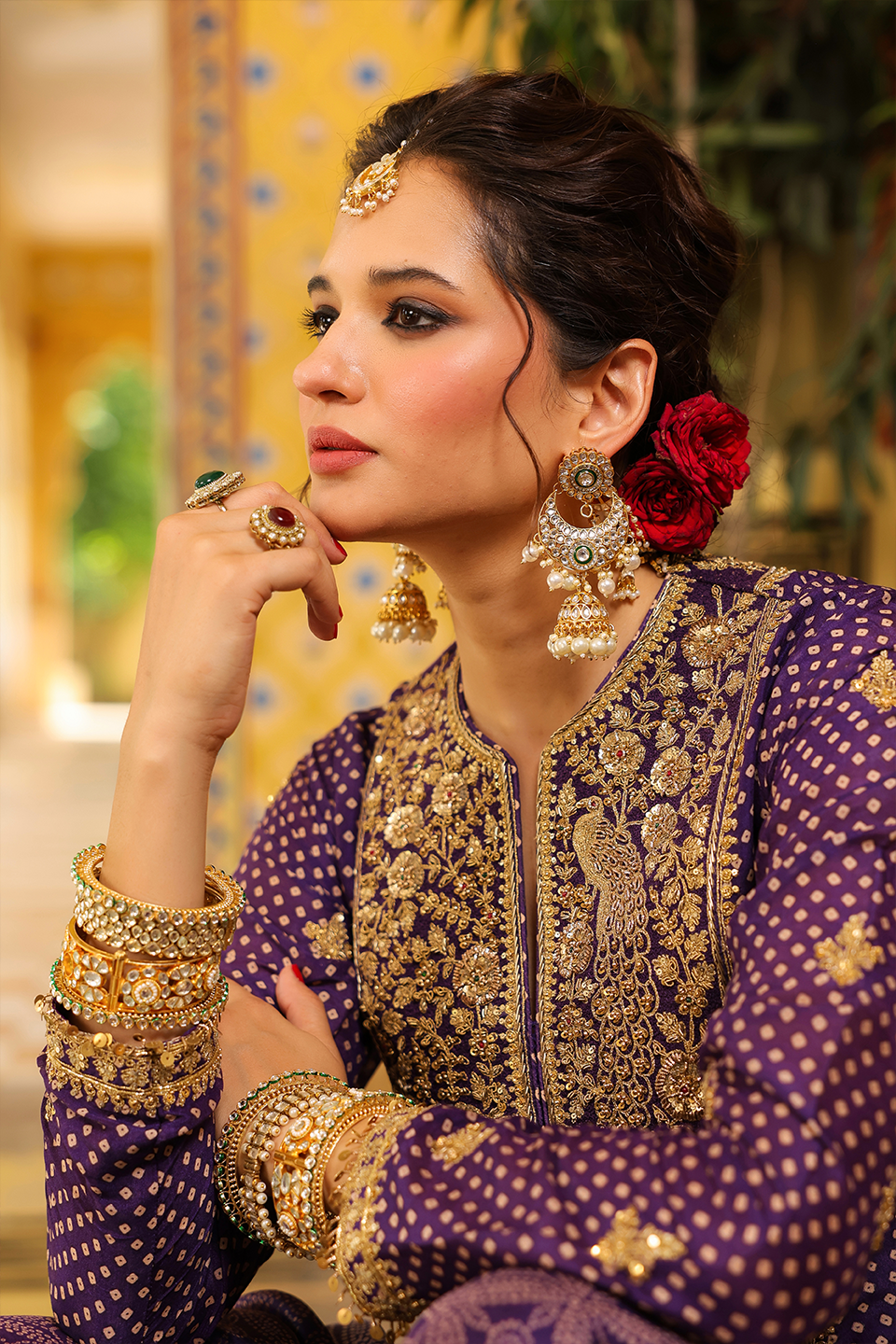 Ahista Purple Printed Sharara Set