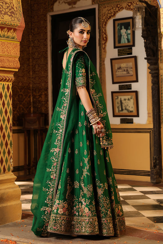 Ahista Green Mayur Applique Lehenga Set