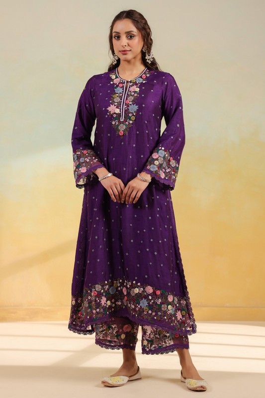 Purple Orchid Long Kurta