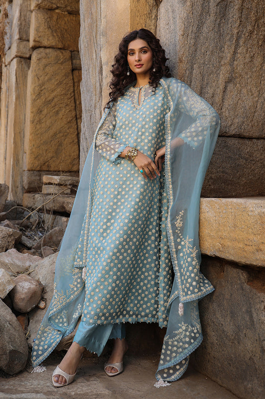 Vaayu Light Blue Buti Kurta Set
