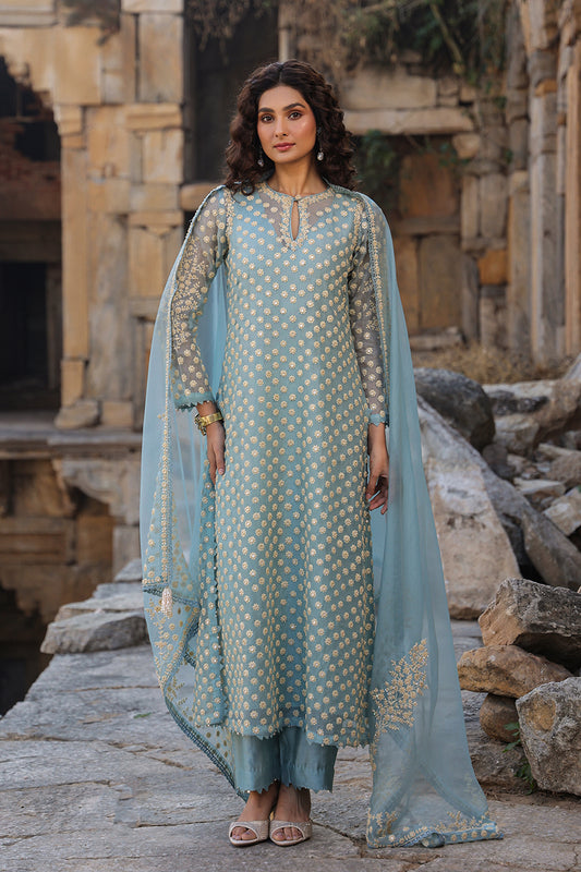 Vaayu Light Blue Buti Kurta Set