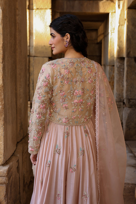 Vaayu Light Pink Heavy Koti Anarkali Set