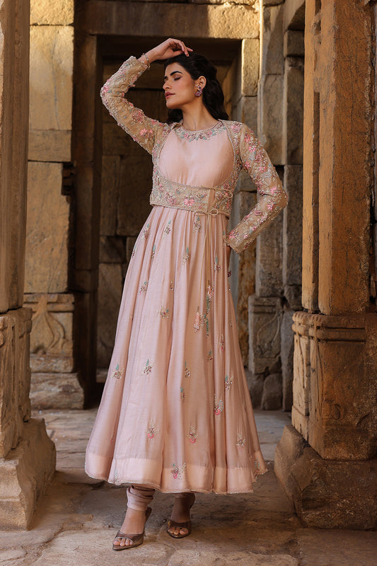 Vaayu Light Pink Heavy Koti Anarkali Set