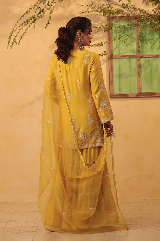Vaayu Yellow Heavy Sharara Set