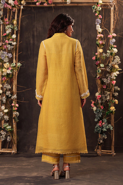 Vaayu Yellow Tie-up Kurta Set