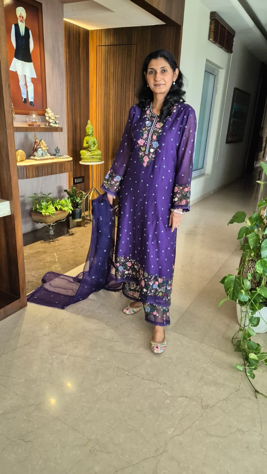 Purple Orchid Long Kurta