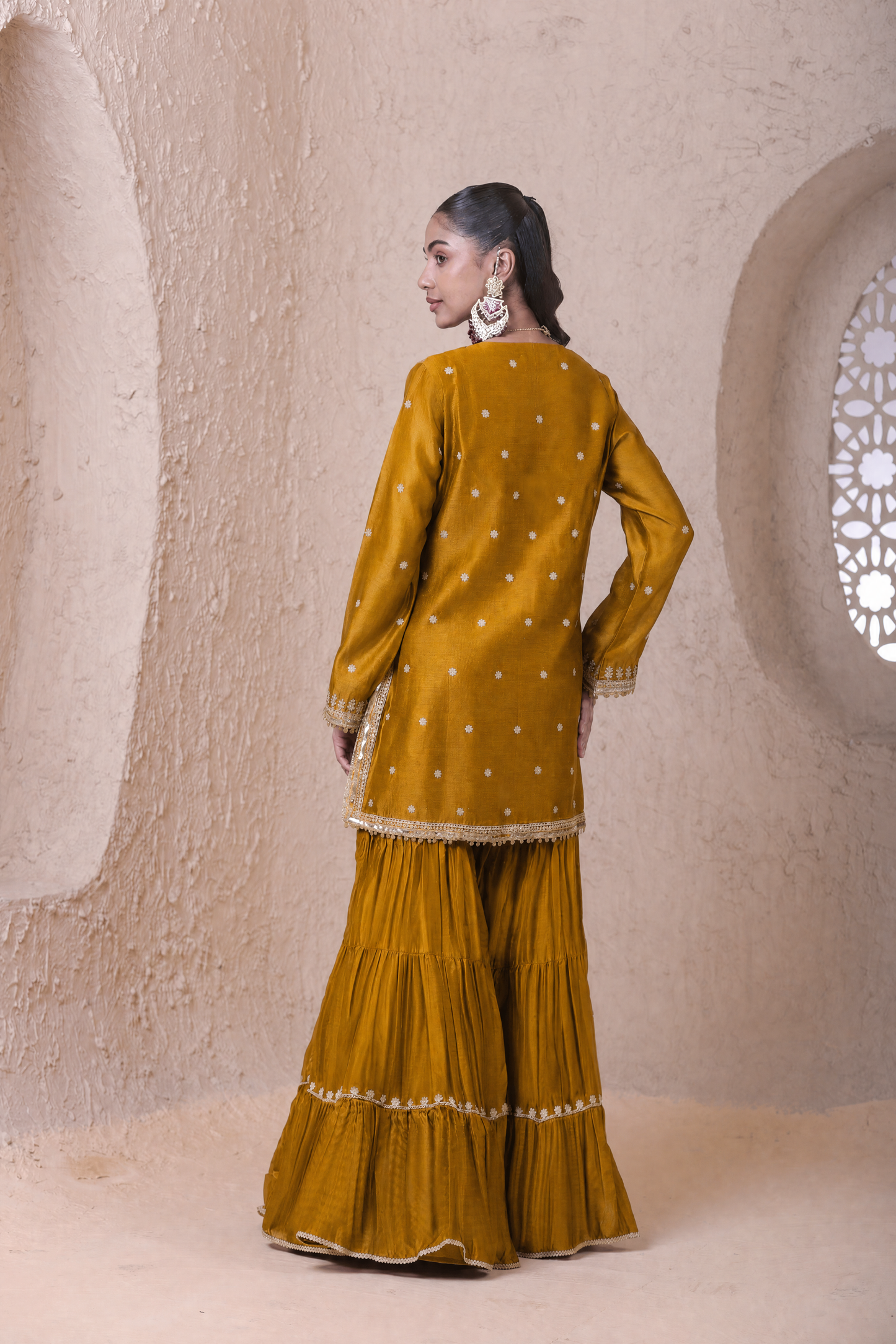 Rangrez Mustard Sharara Set