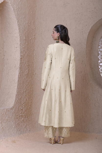 Rangrez Ivory Kalidar Set
