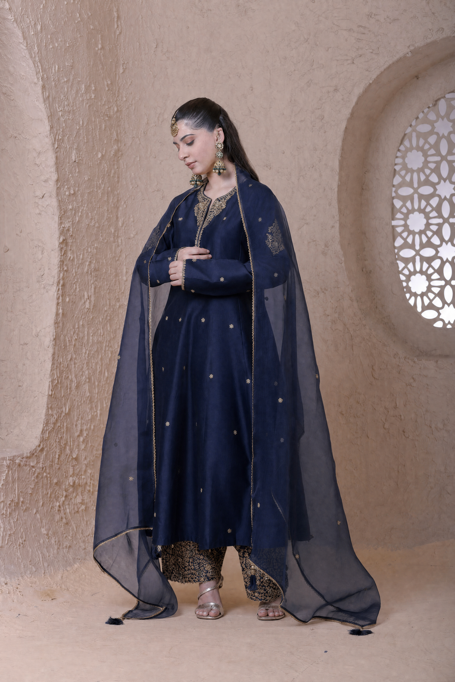 Rangrez  Blue Kalidar Set