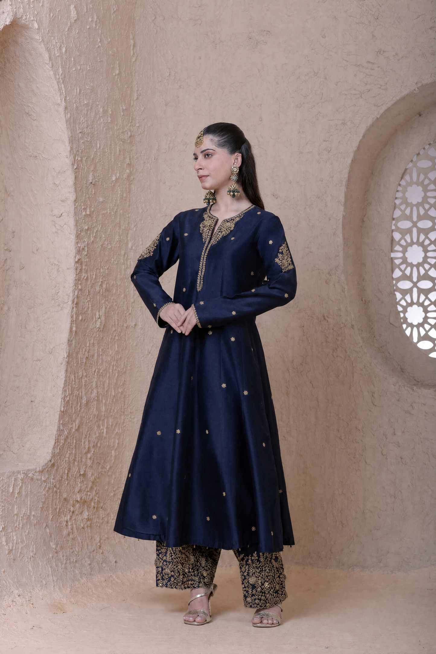 Rangrez  Blue Kalidar Set