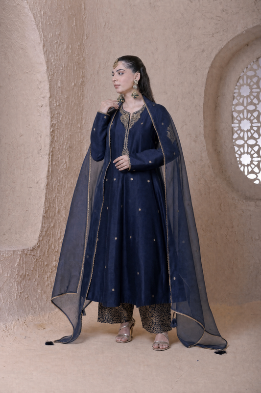 Rangrez  Blue Kalidar Set