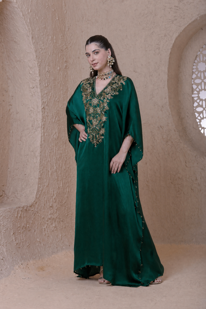Rangrez Green Kaftan Set
