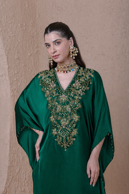 Rangrez Green Kaftan Set