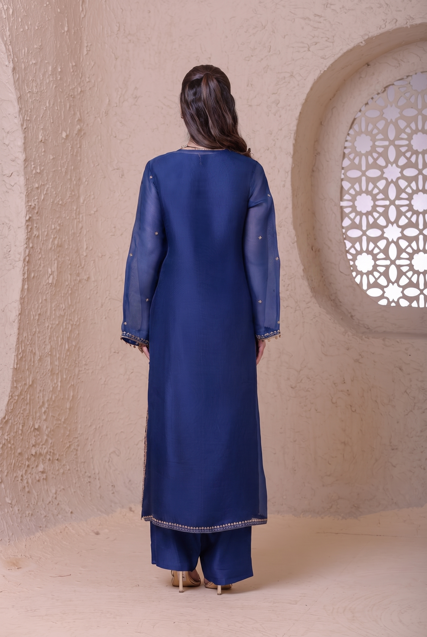 Rangrez Blue Farshi Kurta Set