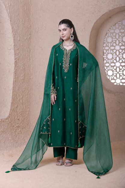 Rangrez Green Heavy Sleeves Kurta Set (Copy)